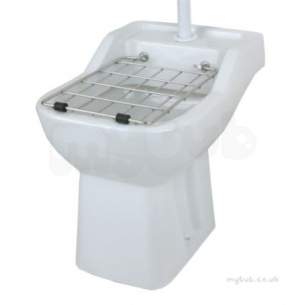Twyfords Commercial Sanitaryware -  Slop Hopper With Bucket And Waste Grating Fc4372wh