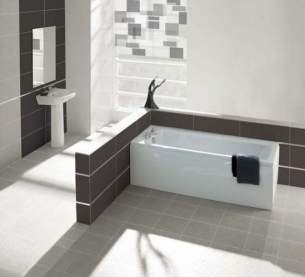 Jacuzzi Acrylic Baths and Panels -  Jacuzzi Pro Wbsprocas600 White Caserta Double Ended No Tap Hole Bath 1700x700mm