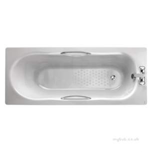 Twyford Celtic Baths -  Celtic Bath 140 Litre 1700x700 2 Tap Slip Resist Inc Grips And Legs Ce1572wh