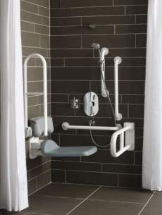 Armitage Shanks Commercial Sanitaryware -  Armitage Shanks Contour 21 60cm Straight Grab Rail S6454ac White