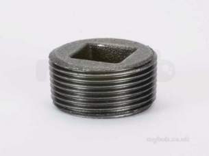 Georg Fischer Black Malleable Small -  Gf-596 Plug -blk 1/2