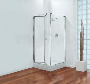 Center 4mm Shower Enclosures -  Center Brand Cbgbbf90cuc Chrome/clear Glass Bifold Shower Door 900mm Wide
