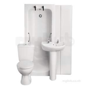 Sandringham 21 Sanitaryware -  Armitage Shanks Sandringham 21 S0501 Two Tap Holes Bathroom Pack White