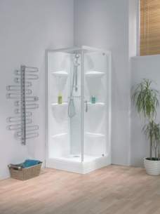 Saniflo Kinedo Shower Cubicles -  Kinedo 800 X 800 Lagune Thermo Crn S/cuble