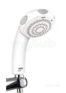Mira Showers -  Mira 2.1605.110 White Eco 3 Spray Water Saving Showerhead
