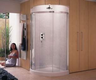 Matki Shower Doors and Panels -  Radiance Rcc900 Cnr Surround Slv/clr/pln