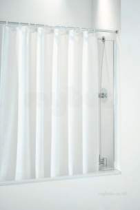Coram Designer Bathscreens -  Coram Shower Curtain Screen 250mm Chrome/plain Glass