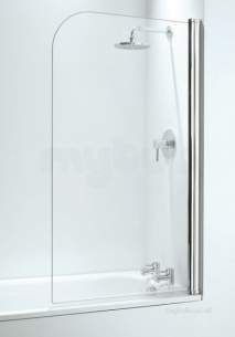 Coram Designer Bathscreens -  Coram 800mm Curved Bathscreen Wh/cl