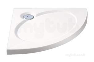 Coram Waterguard Shower Trays -  Coratech 950 Crescent Slimline Wh