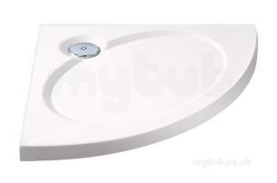 Coram Waterguard Shower Trays -  Coratech 850 Crescent Slimline Wh