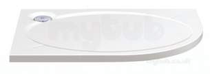 Coram Waterguard Shower Trays -  Coram Slimline Offset Quadrant Left Hand Tray 1200 X 900 White