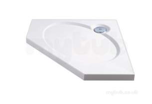 Coram Waterguard Shower Trays -  Coratech 900x900 Pentagon Slimline Wh