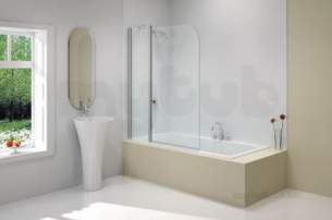 Merlyn Ionic Enclosures -  Ionic 2 Panel Folding Curved Bath Screen