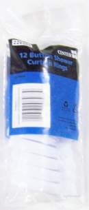 Plumb Center Showertrack and Curtains -  Cb Shower Curtain Rings 12 Pk Wh