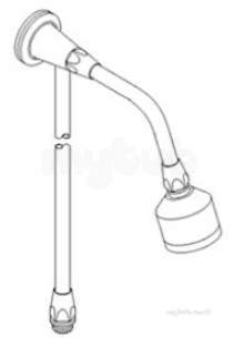 Rada And Meynell Commercial Showers -  Rada 108.45 Shower Kit Chrome Plated