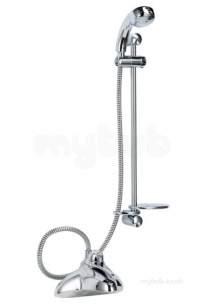 Rada And Meynell Commercial Showers -  Rada 1.1533.117 Chrome Autotherm-3 Shower Kit With 3 Spray Handset Rail Hose