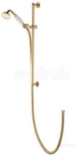 Aqualisa Showers -  Aqualisa 561.04 Aquatique Adjustable Head Gold Plated
