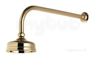 Aqualisa Showers -  Aqualisa 550.04 Aquatique 5 Inch Fixed Head Gold Plated
