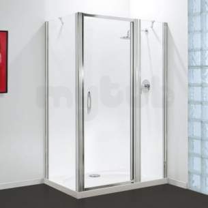 Coram Premier Shower Enclosures -  Coram Premier 1200mm Inline Panel Ch/cl