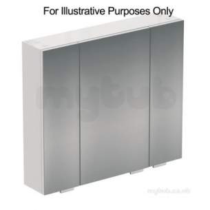 Ideal Standard Concept Furniture -  Concept Space Mrr Cab 800 Alum Ef 3 Door E0322kp