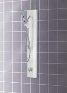 Rada And Meynell Commercial Showers -  Rada V8/3 Therm Shower Pnl And Flex Kit Wh