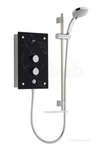 Mira Showroom Products -  Mira Galena 9.8kw Black Flock Glass