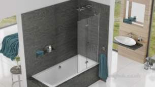 Kudos Enclousures and Screens -  Kudos Inspire 2pnl Bathscreen In-fold Lh