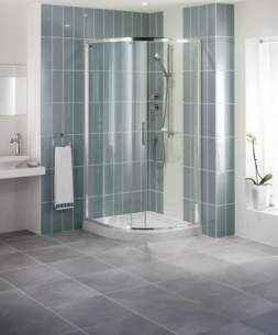 Showerlux Glide Enclosures -  Glide Single Door O/set Quad 1000 X 800