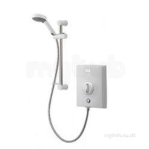 Aqualisa Electric Showers -  Aqualisa Qze9521 Quartz Electric 9.5kw White Chrome Plated