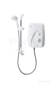 Triton Electric Showers -  Triton T80si Pumped Shower 9.5 Kw White Chrome Plated