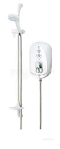 Triton Electric Showers -  Triton T100e Care Thermo 8.5 Kw White Chrome Plated