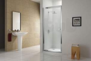 Center 4mm Shower Enclosures -  Center Pivot Door 760mm Chrome/clear
