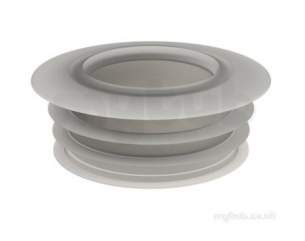 Dudley Resan Sanitaries -  Finned Push In Flush Pipe Pan Connector