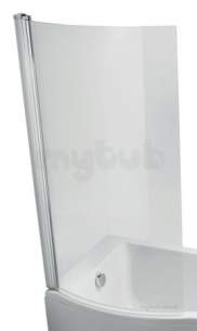 Ideal Standard Tempo Bathing -  Ideal Standard Tempo E2571 Arc Shower Bath Screen White E2571eo
