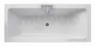 Ideal Standard Tempo Bathing -  Ideal Standard Tempo E2584 Cube 1800x800 No Tap Holes Duo Bath Wh E258401