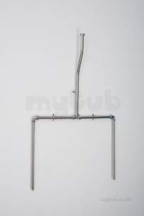 Mondomio Urinal Pipes and Spreaders -  Warwick Exposed 2 Bowl Urinal Pipe Set