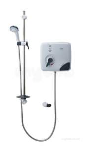 Triton Electric Showers -  Triton Safeguard Pumped Care 9.5 Kw White Chrome