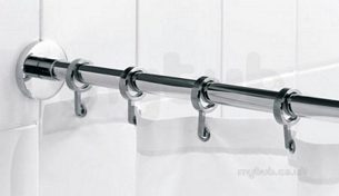 Croydex Shower Curtains and Rails -  Croydex Ad116541 Luxury Round Rod