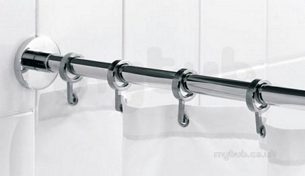 Croydex Shower Curtains and Rails -  Croydex Ad116541 Luxury Round Rod
