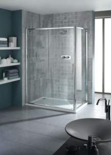 Showerlux Glide Enclosures -  Showerlux Glide 1400 Single Door Slider Cp