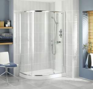 Showerlux Glide Enclosures -  S/l Glide 1200 X 900 Single Dr Offset Rnd Sv