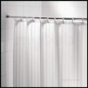 Center Brand Shower Accessories -  Croydex Gp00840pc Chrome High Performance Shower Curtain In White 1800mm