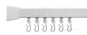 Center Brand Shower Accessories -  Croydex Gp87000pc Silver Slenderline Shower Rail With Ceiling Support