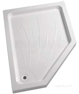 Mira Flight Shower Trays -  Mira Flight 1200 X 900 Ext Pent Tray Right Hand Wh