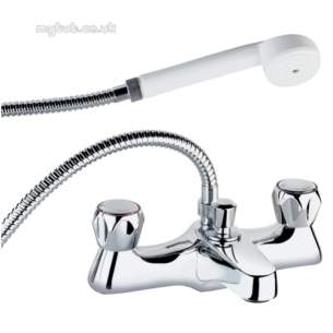 Deva Brassware -  Deva Dbo106 Profile Two Tap Holes Bath Shower Mixer Cp