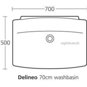 Ideal Standard Sottini Ware -  Ideal Standard T099101 Delineo Pedestal Basin 70cm Wh 1th