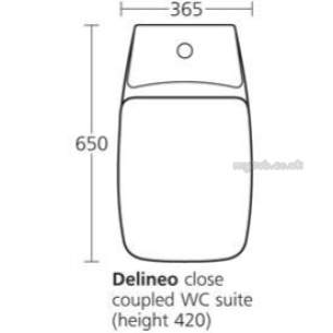 Ideal Standard Sottini Ware -  Ideal Standard T403801 Delineo Clsd Coupl Wc Cistern Wh