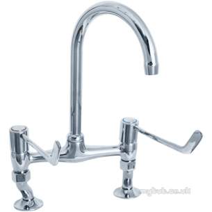 Deva Brassware -  Deva 6 Single Lever Bridge Sink Mixer Cp