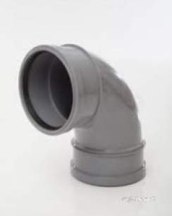 Polypipe Soil -  110mm X 92.1/2deg Dbl Sckt Bend Sb417-br