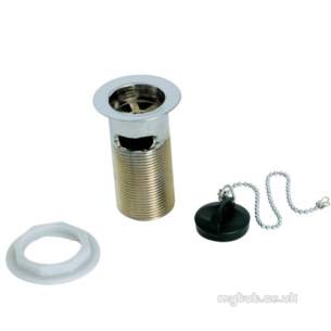 Deva Brassware -  1.25 Inch Slotted Basin Waste Poly Plug And Chain